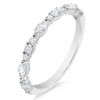 14K White Gold Half Anniversary Diamond Band