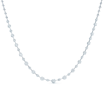 KWIAT 18K  White Gold Alternating Diamond Starry Night Necklace