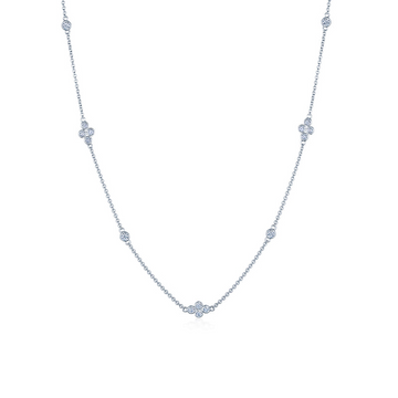 KWIAT 18K White Gold Diamond Strings Quads Necklace