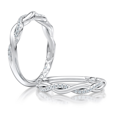 A. Jaffe 14K White Gold Diamond Twist Anniversary Band