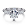 Gabriel & Co. 14K Pear Shape Diamond Semi-Mount Engagement Ring