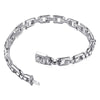 Gabriel & Co. Sterling Silver Men's 8mm Cylindrical Mix Link Chain Bracelet