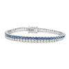 Norman Silverman 18K White Gold Sapphire & Diamond Double Tennis Bracelet