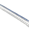 Norman Silverman 18K White Gold Sapphire & Diamond Double Tennis Bracelet