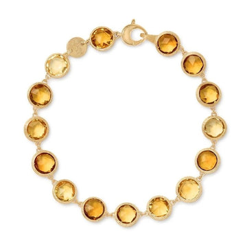 Marco Bicego 18K Yellow Gold "Jaipur" Bezel-Set Yellow Quartz Bracelet