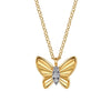 Gabriel & Co. 14K Yellow Gold Diamond Butterfly Necklace