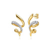 Gabriel & Co 14K Yellow Gold Diamond Swirl Stud Drop Earrings