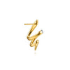 Gabriel & Co 14K Yellow Gold Diamond Swirl Stud Drop Earrings