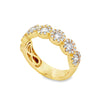 18K Yellow Gold Ladies Circle-Patterned Diamond Ring