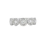 18K White Gold Alternating Circle and Square Pattern Diamond Ring