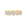 18K Yellow Gold Ladies Circle-Patterned Diamond Ring