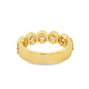 18K Yellow Gold Ladies Circle-Patterned Diamond Ring