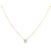 18K Yellow Gold Diamond Cluster and Diamond Bezel-Set Stations Necklace