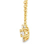 18K Yellow Gold Diamond Cluster and Diamond Bezel-Set Stations Necklace