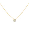 18K Yellow Gold Diamond Cluster and Diamond Bezel-Set Stations Necklace