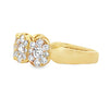 18K Yellow Gold Lady's Diamond Oval-Patterned Ring