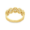 18K Yellow Gold Lady's Diamond Oval-Patterned Ring