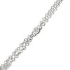 18K White Gold Sapphire and Diamond Double Chain Necklace