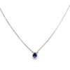 18K White Gold Sapphire and Diamond Double Chain Necklace