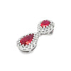 18K White Gold Ruby and Diamond Dangling Slider Pendant