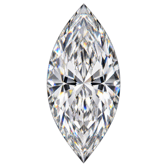 Gabriel & Co. "Claudia" 14K Two-Tone Engagement Ring Setting with 2.01 ct. Marquise Natural Diamond