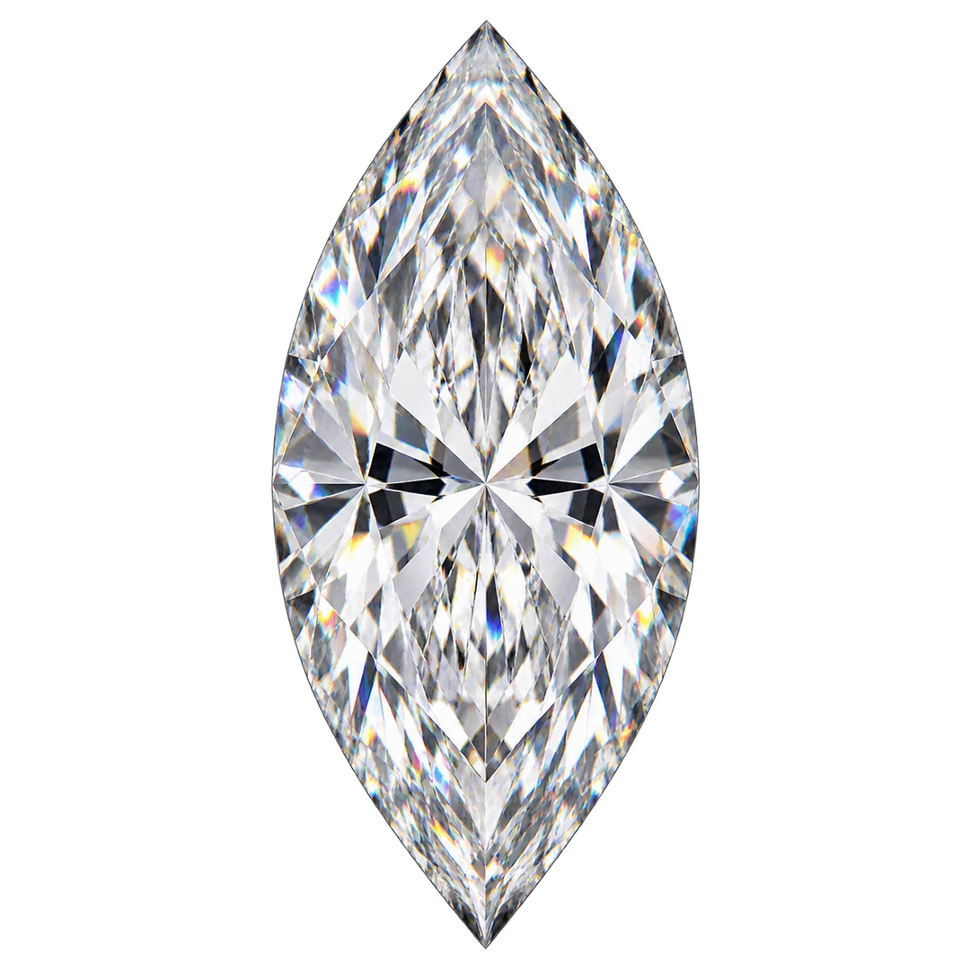 Gabriel & Co. "Claudia" 14K Two-Tone Engagement Ring Setting with 2.01 ct. Marquise Natural Diamond