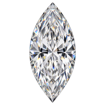 14K White Gold Diamond Engagement Ring Setting with 2.51 ct. Marquise Natural Diamond