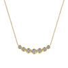 Gabriel & Co 14K Yellow Gold Curved Diamond Bar Necklace