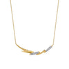 Gabriel & Co 14K Yellow Gold Bujukan and Diamond Bar Necklace