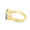 Lauren K 18K Yellow Gold Tanzanite & Blue Zircon Toi et Moi Ring