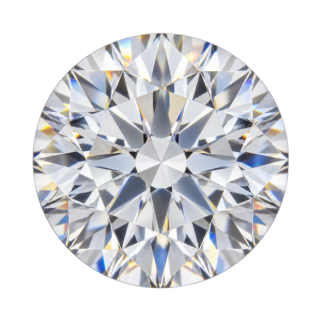 14K White Gold Diamond Engagement Ring Mounting with Hidden Halo with 0.60 ct. Round Natural Diamond