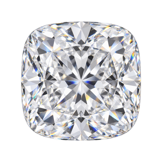 14K White Gold Diamond Engagement Ring Setting with 1.51 ct. Cushion Natural Diamond