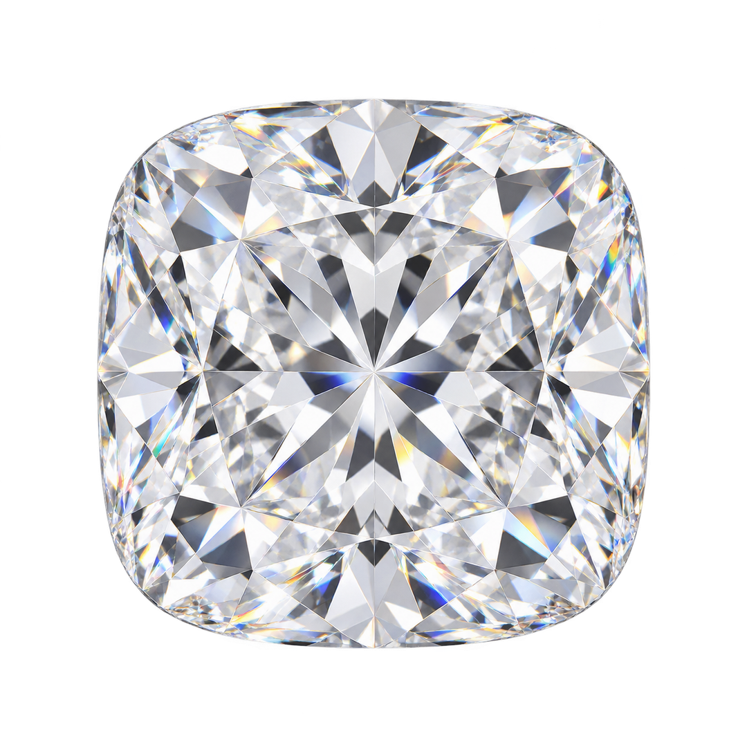 Gabriel & Co. 14K Pear Shape Diamond Semi-Mount Engagement Ring with 1.50 ct. Cushion Natural Diamond