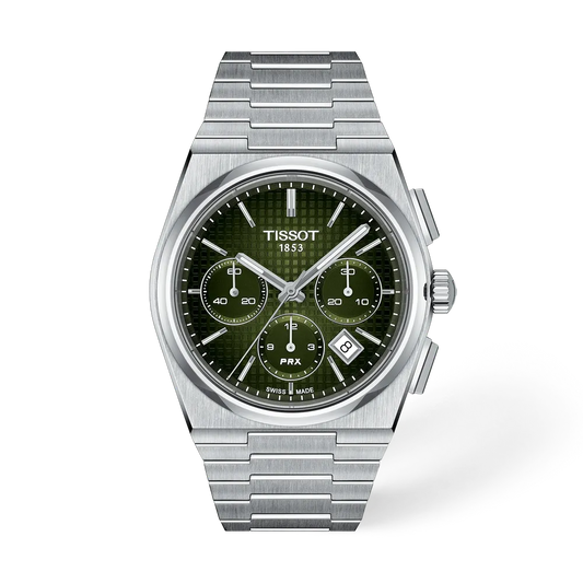 Tissot 42mm Green Dial Stainless steel Chronograph Watch