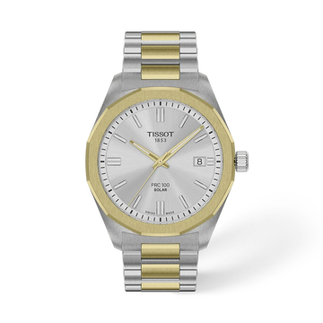Tissot 39mm White & Yellow Stainless steel Watch