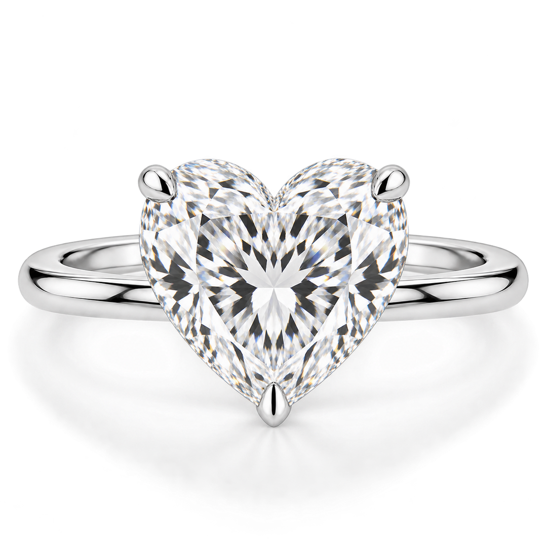 Cathedral Solitaire 03 with 1.17 ct. Heart Natural Diamond