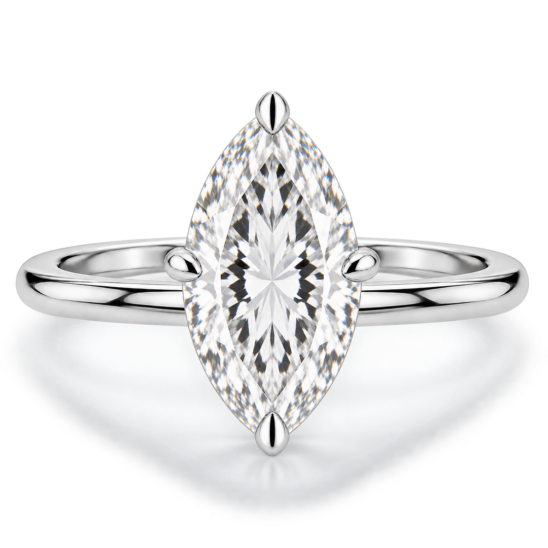 Pear Pave 08 with 1.50 ct. Marquise Natural Diamond