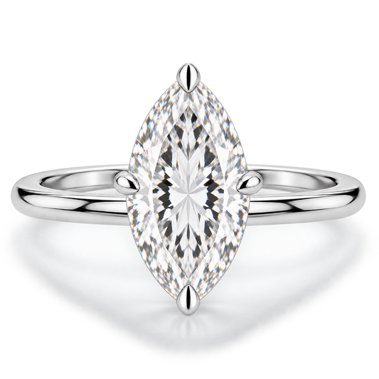 Pear Pave 08 with 1.50 ct. Marquise Natural Diamond