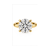 14K Two-Tone Hidden Halo Engagement Ring Setting with 0.60 ct. Round Natural Diamond